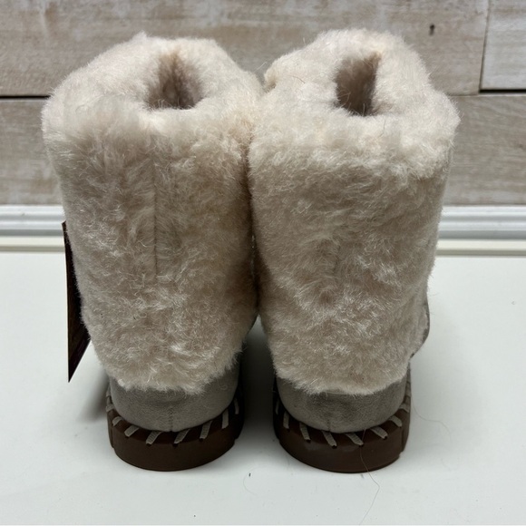 Muk Luks‎ Boots Womens 7 Stone Gray Suede Cuffed Water Repellent Montauk New - Picture 4 of 13